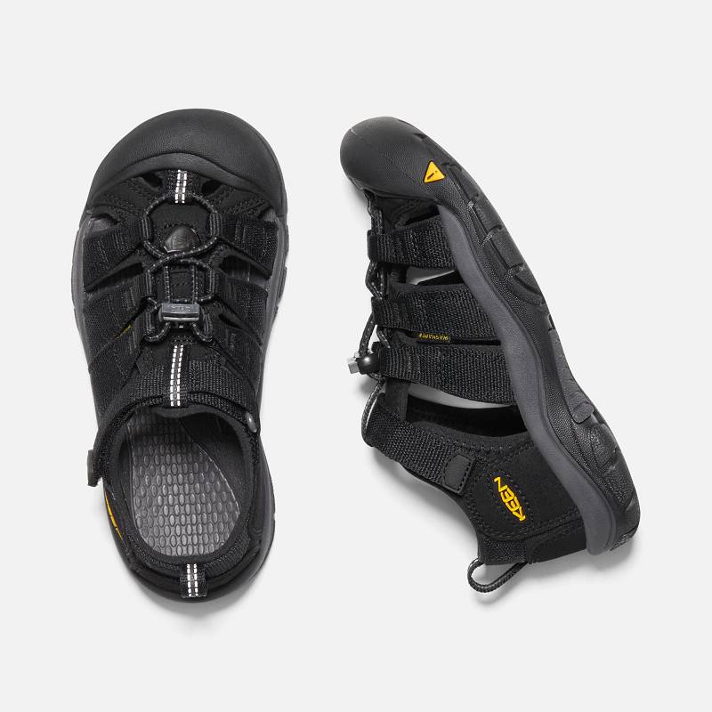 Keen Newport H2 Trekkingsandalen Kinder DE-52390 Black/Keen Yellow - Keen Kinderschuhe Schwarz